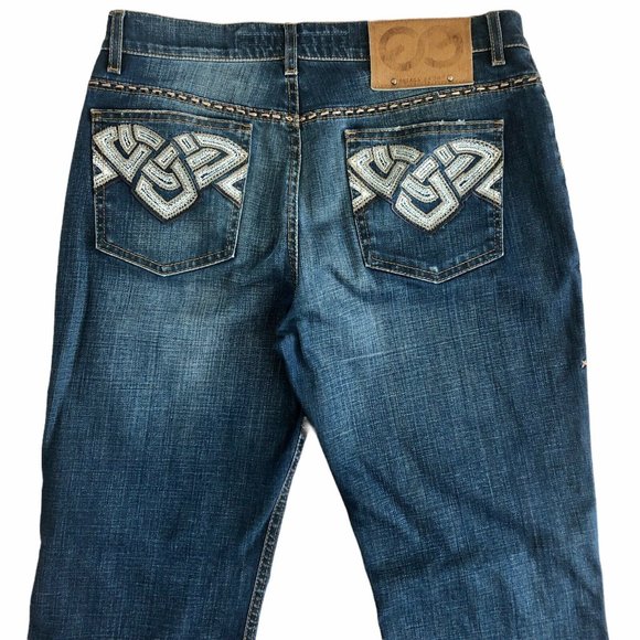 ESCADA Sport KATE Bootcut Western Blue Denim Jeans EU 42 - Picture 5 of 9